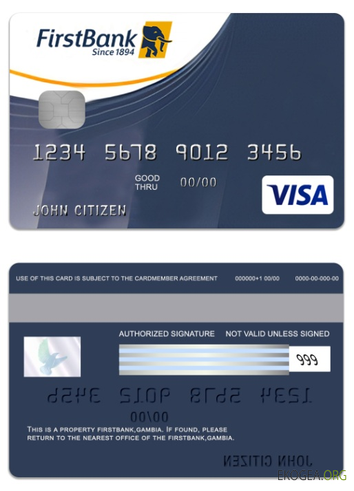 Carte de crédit visa Gambie FirstBank